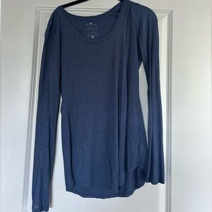 Velvet Navy Long Sleeve Tee